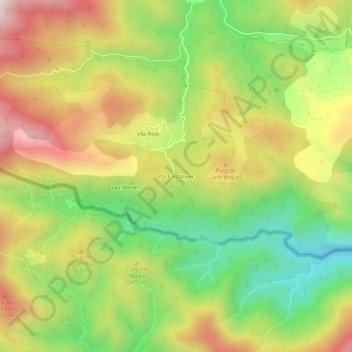 Topografische Karte Pla Castanyer, Höhe, Relief