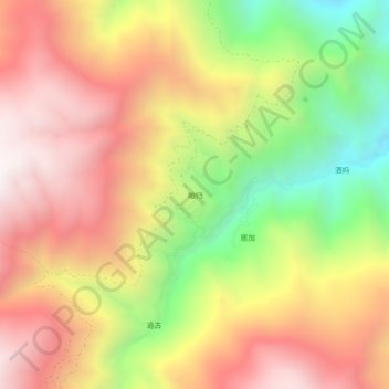 Topografische Karte 咱归, Höhe, Relief