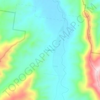 Topografische Karte Townson, Höhe, Relief