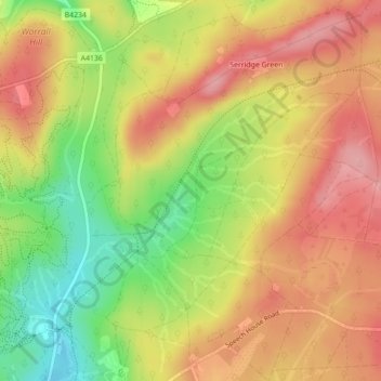 Topografische Karte Schweigen, Höhe, Relief