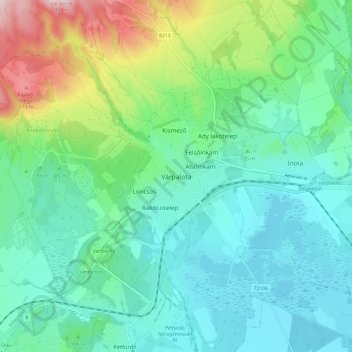 Topografische Karte Burgschloß, Höhe, Relief