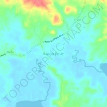 Topografische Karte Bagong Buhay, Höhe, Relief
