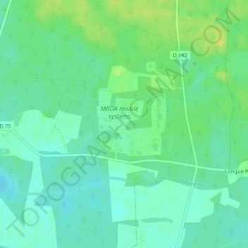 Topografische Karte La Chaudronne, Höhe, Relief