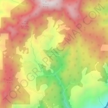 Topografische Karte Maligcong, Höhe, Relief