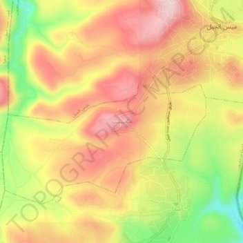 Topografische Karte Mhaibib, Höhe, Relief