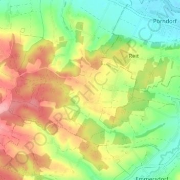 Topografische Karte Oberlaimbach, Höhe, Relief