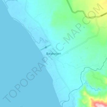 Topografische Karte Balabagan, Höhe, Relief