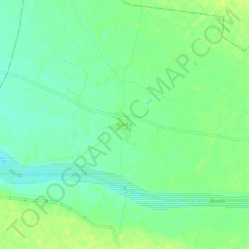Topografische Karte Kerla, Höhe, Relief