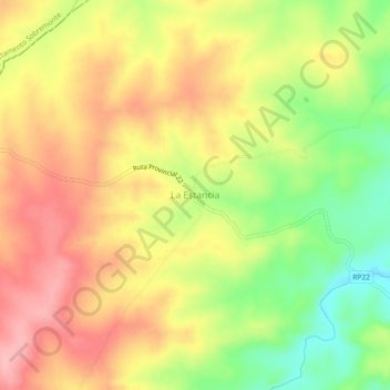 Topografische Karte La Estancia, Höhe, Relief