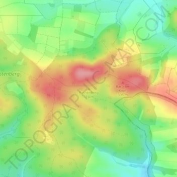 Topografische Karte Rothenberg, Höhe, Relief