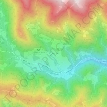 Topografische Karte Gaalgraben, Höhe, Relief