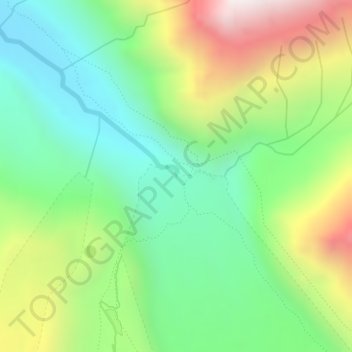 Topografische Karte Gomukh, Ice Cave, Höhe, Relief