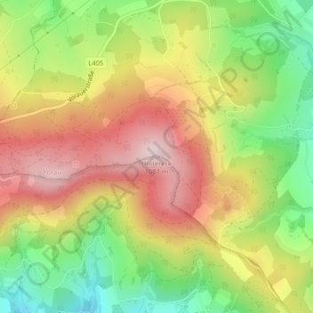 Topografische Karte Hintereck, Höhe, Relief