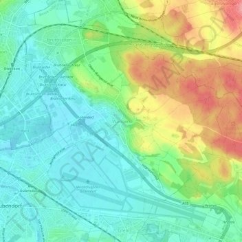 Topografische Karte Wangen, Höhe, Relief
