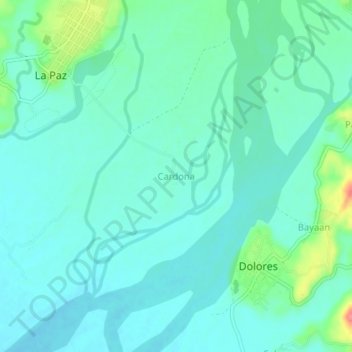 Topografische Karte Cardona, Höhe, Relief