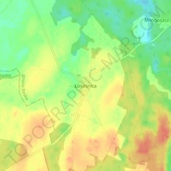 Topografische Karte Lasbeck, Höhe, Relief