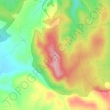 Topografische Karte Esculca, Höhe, Relief