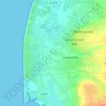 Topografische Karte La Rue Barré, Höhe, Relief