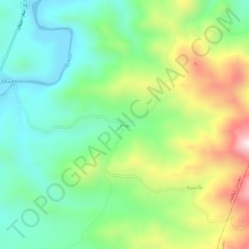 Topografische Karte بهرام, Höhe, Relief