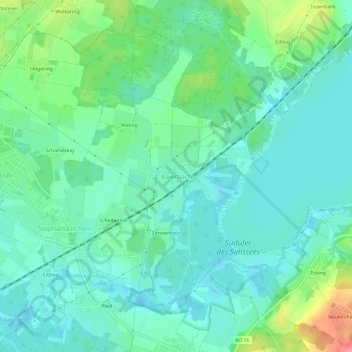 Topografische Karte Baierbach, Höhe, Relief