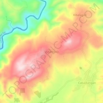 Topografische Karte Matampay, Höhe, Relief