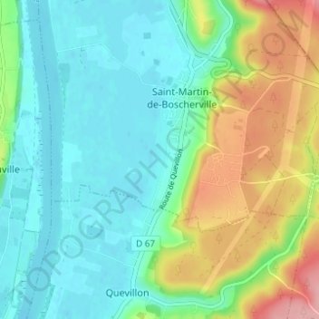 Topografische Karte Le Brécy, Höhe, Relief