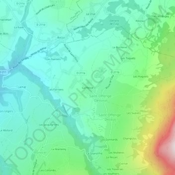 Topografische Karte La Plesse, Höhe, Relief