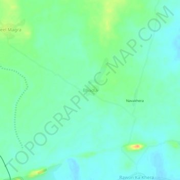 Topografische Karte Bhadla, Höhe, Relief