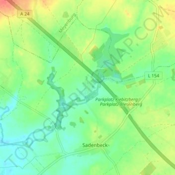 Topografische Karte Kuckuck, Höhe, Relief