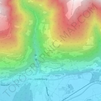 Topografische Karte Gnoppnitz, Höhe, Relief