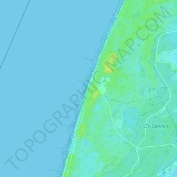 Topografische Karte Paal 15, Höhe, Relief