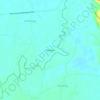 Topografische Karte Malibago, Höhe, Relief