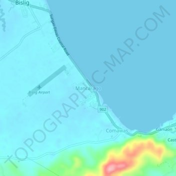 Topografische Karte Mancarago, Höhe, Relief