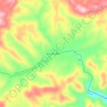 Topografische Karte Serra do Apon, Höhe, Relief