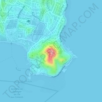 Topografische Karte Ouen Toro, Höhe, Relief