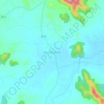 Topografische Karte Ban Huai Pladuk, Höhe, Relief