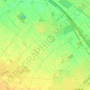 Topografische Karte Wolfshütte, Höhe, Relief