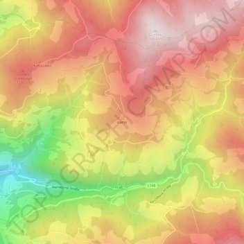 Topografische Karte Kamp, Höhe, Relief