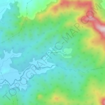 Topografische Karte Canaynayan, Höhe, Relief