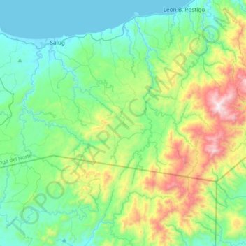 Topografische Karte Godod, Höhe, Relief