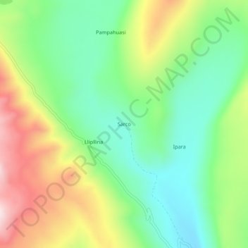 Topografische Karte Sarco, Höhe, Relief