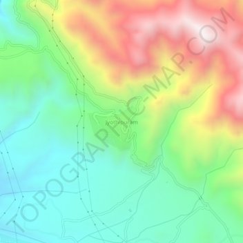 Topografische Karte Jyothipuram, Höhe, Relief