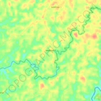 Topografische Karte MARINA 2, Höhe, Relief