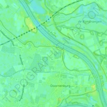 Topografische Karte Honderdmorgen, Höhe, Relief