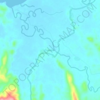 Topografische Karte Culasian, Höhe, Relief