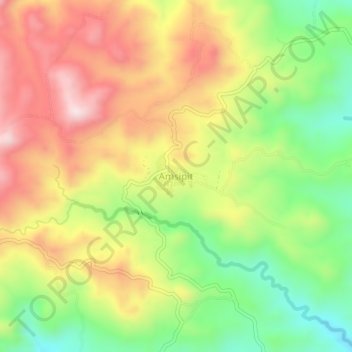 Topografische Karte Amsipit, Höhe, Relief