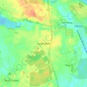 Topografische Karte Grüneberg, Höhe, Relief