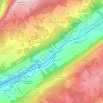 Topografische Karte L'Adroit, Höhe, Relief