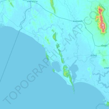 Topografische Karte Sanam Chai, Höhe, Relief