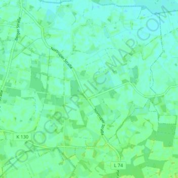 Topografische Karte Klein Mimmelage, Höhe, Relief
